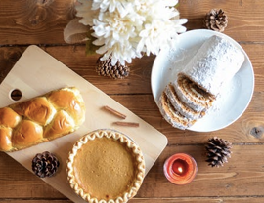 pastries on the table.